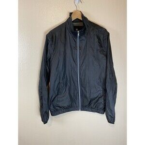 Victorinox M Black Windbreaker Jacket Bomber Full Zip Packable Lighweight